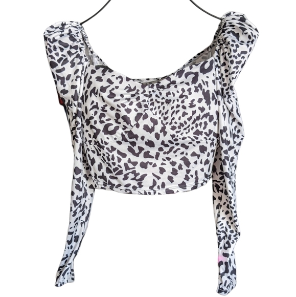 🌲🌲🌲flash sale✨ Bundle deal! Square Neck Puff Sleeve print tops size S - Picture 4 of 7